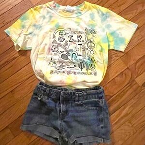 Girl Scouts Tie-Dye T. Shirt Medium Youth getyourgirlpower.org Graphic Tee